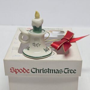 Vintage Spode Christmas Tree Miniature Candle Holder Ornament